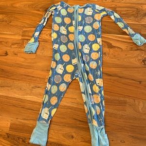 Little Sleepies - Blue milk and cookies. 12-18 Month Pajamas